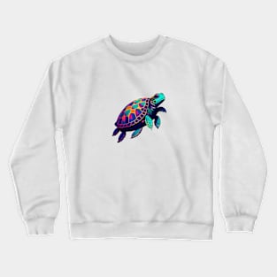 Psychedelic Six-Fin Sea Turtle Crewneck Sweatshirt